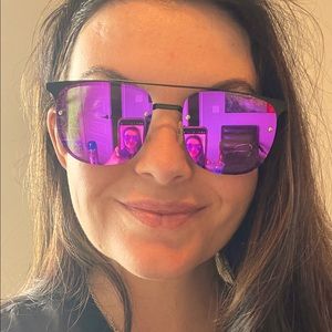 Quay "Private Eyes" purple lens sunglasses
